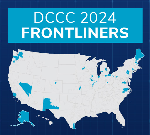 Map of DCCC 2024 Frontline Candidates