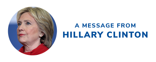 A message from Hillary Clinton
