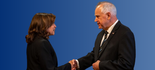 Vice President Kamala Harris and Governor Tim Walz