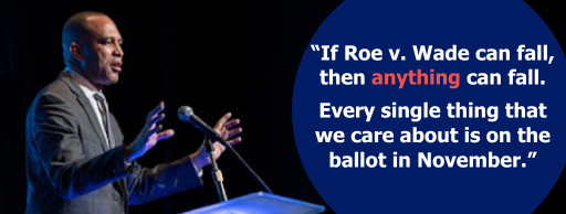 Hakeem Jeffries: "If Roe v. Wade can fall, then anything can fall. Every single thing that we care about is on the ballot in November." CHIP IN NOW >>