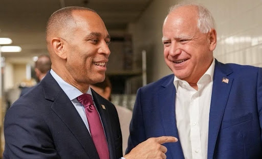 Leader Hakeem Jeffries and Governor Tim Walz