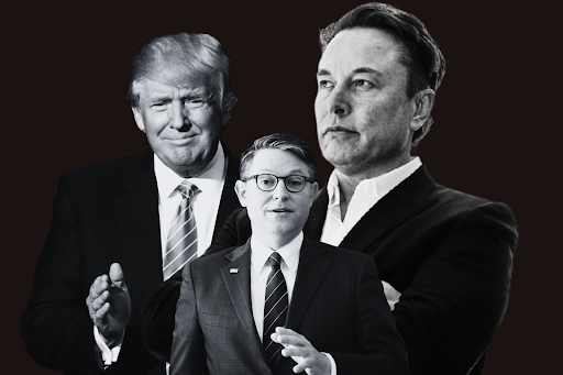 Photo of Donald Trump, Mike Johnson, and Elon Musk