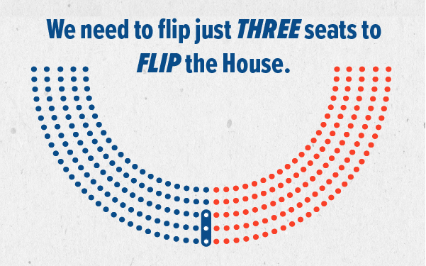 We need to flip just three seats to flip the house.