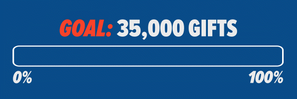 Goal: 35,000 gifts