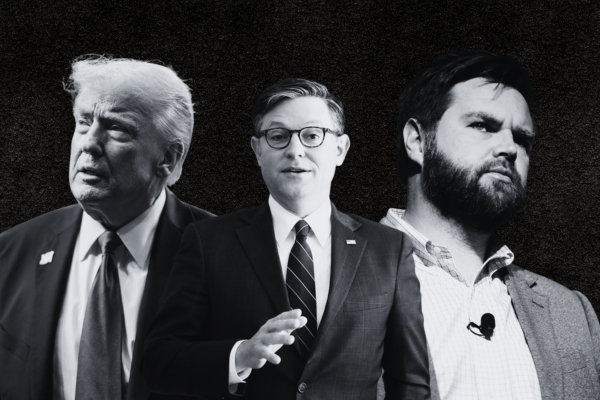 Photo of Donald Trump, Mike Johnson, and Elon Musk